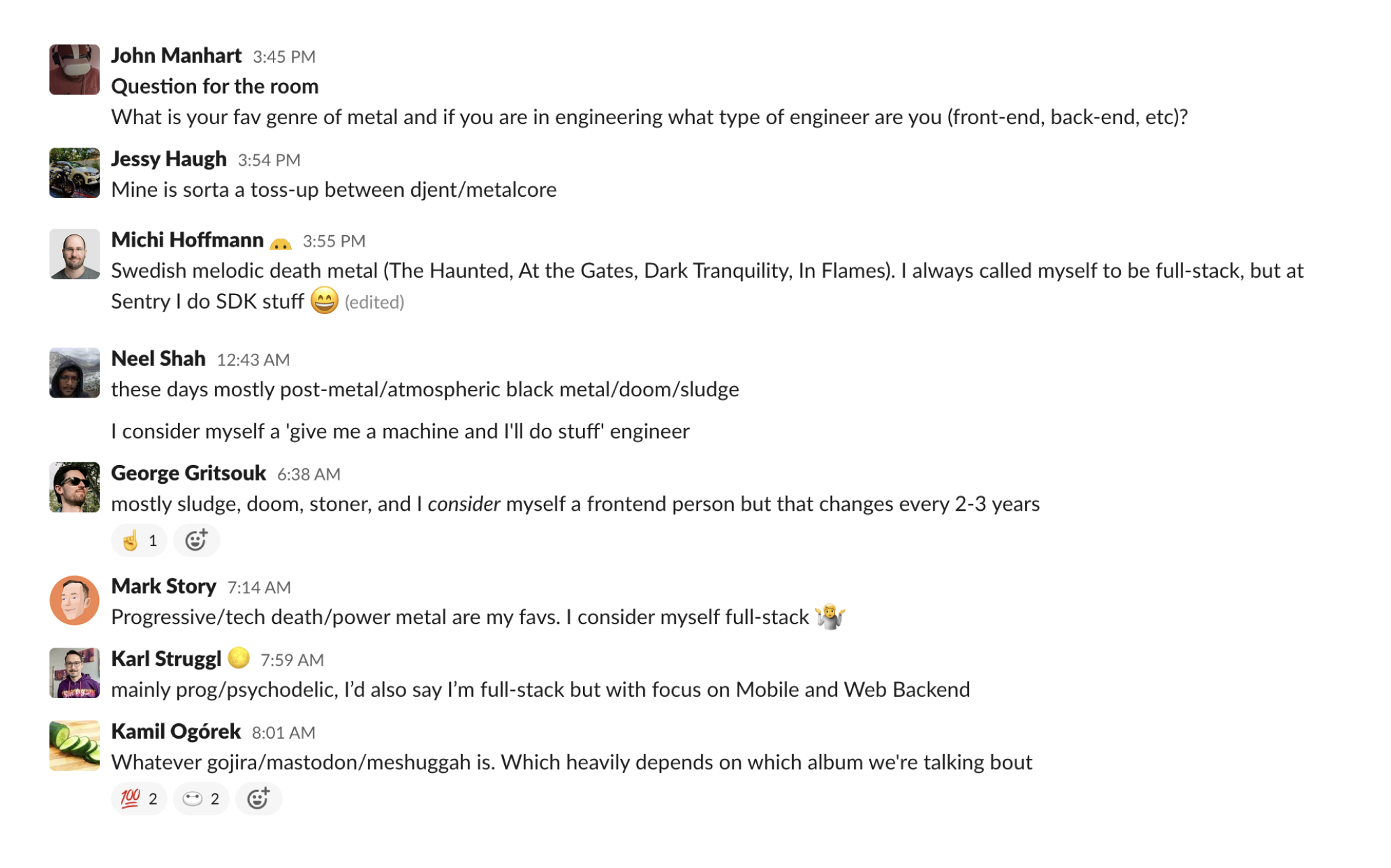 Slack Metal Convo